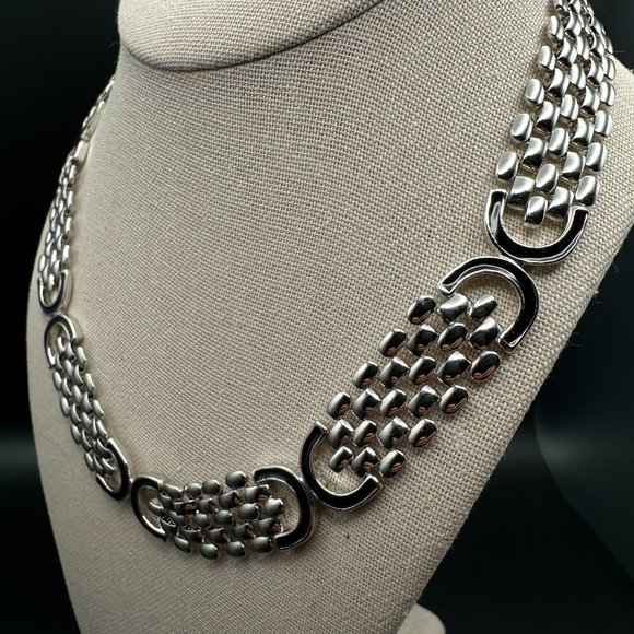 Vintage like new silver tone chain necklace - Picture 2 of 8